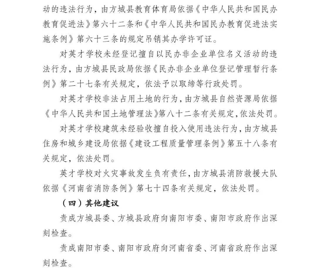 皇冠信用盘会员
_副市长、县委书记、县长、市教育局局长等25人被处理皇冠信用盘会员
,方城县英才学校重大火灾事故问责名单公布